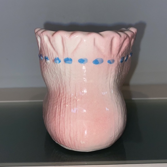 VINTAGE  Baby Bootie w/Blue Tie String Planter INARCO JAPAN - Picture 4 of 8